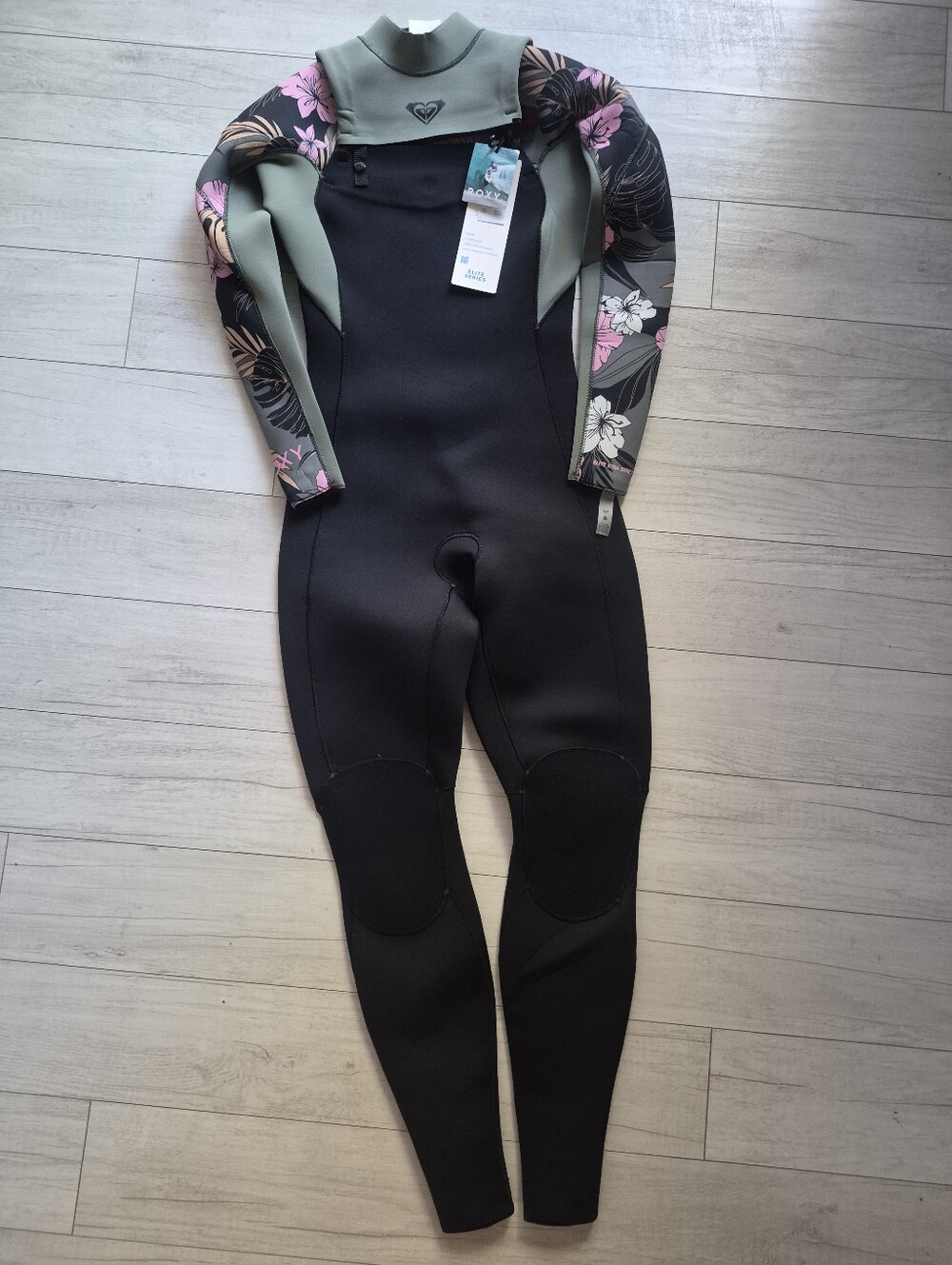 ROXY NEW 3/2mm Eliye Series Chedt Zip Full Wetsuit Tropical Moss